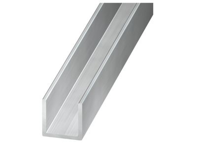 Cimaise aluminium brut 15 x 17 x 20 mm Ep. 1,5 mm, 2,5 m