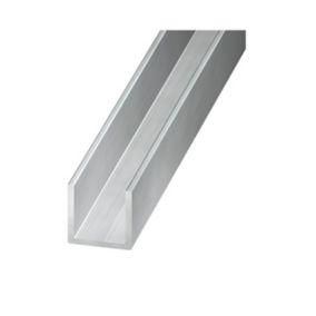 Cimaise aluminium brut 15 x 17 x 20 mm Ep. 1,5 mm, 2,5 m