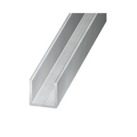 Cimaise aluminium brut 15 x 7 x 10 mm Ep. 1,5 mm, 1 m