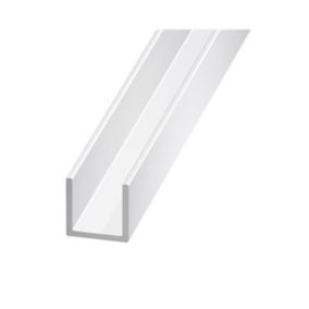 Cimaise aluminium brut blanc 10,5 x 9,5 x 11, 5 mm, 2 m