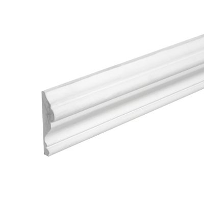 Cimaise Bois de Pin Merkusii - Enduite Gesso Blanc - 18x62x2200mm - Moulure - Lame de Soubassement