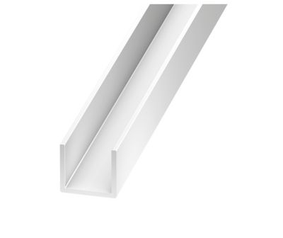 Cimaise PVC blanc 10 x 19 x 21 mm, 2,5 m