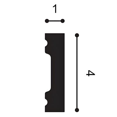 Cimaise simple et multifonctionnelle - Orac Decor - L200xp1xH4cm - Carton 20 mètres - SX162