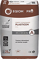 Ciment à maçonner Eqiom Plasticem MC 12,5 CE NF 25kg