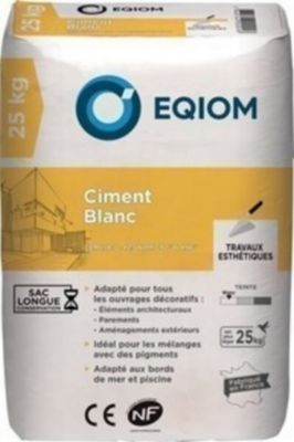 Ciment blanc à usage décoratif Eqiom 42.5 N CE sac de 25kg