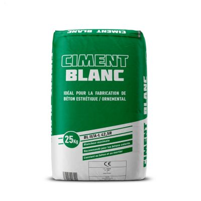 Ciment blanc CEM II/A-L 42,5 R Sac de 25Kg