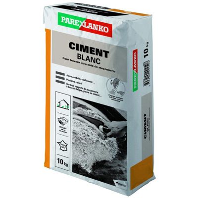ciment blanc sac de 10kg parexlanko