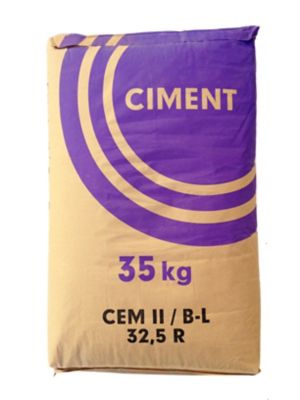 Ciment CEM II B-L 32,5 N Gris 35kg | Castorama