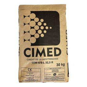 Ciment gris CEM II B-L 32,5 R CE NF Cimed