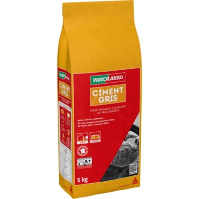 Ciment gris pour travaux courants de maçonnerie 5 kg Parexlanko
