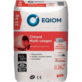 Ciment Multi-usages Eqiom CEM II 32,5R CE NF 25kg
