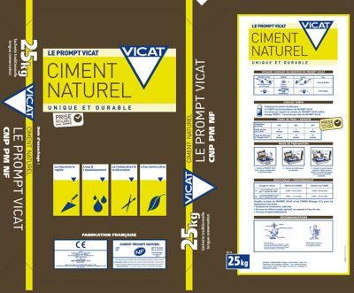 Ciment le prompt Vicat sac de 25kg - VICAT