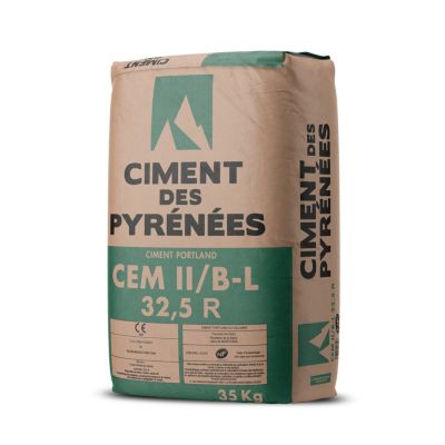 Ciment portland II/BL 32,5 R CE NF gris Ciment des pyrénées sac de 35 KG