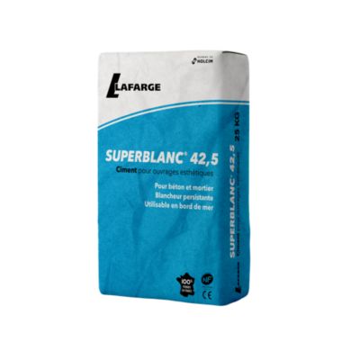 Ciment pour ouvrages esth tiques Superblanc 42 5 N 25kg Lafarge