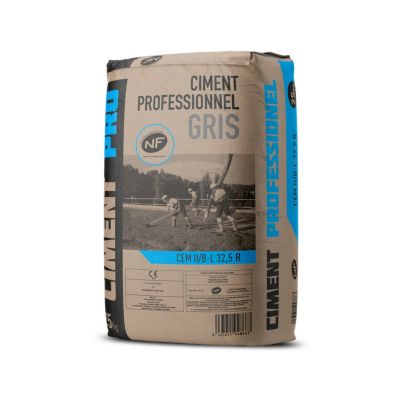 Ciment professionnel portland II/BL 32,5 R CE NF gris sac de 25 KG