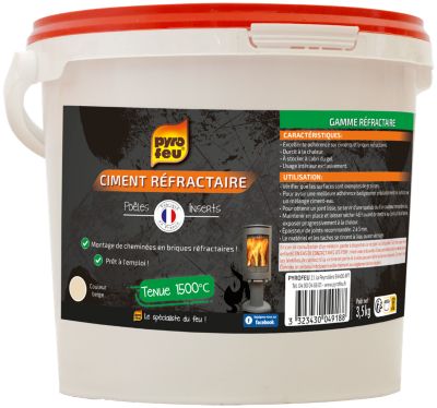 Ciment réfractaire en seau de 3.5 kg Castorama