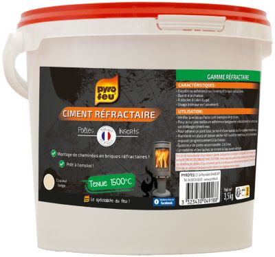 Ciment réfractaire - 1250°C - 300 ml : : Bricolage