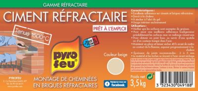 Ciment réfractaire 2 kg