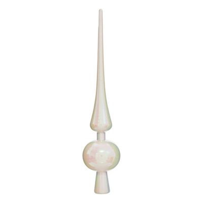 Cimier 1 boule brillant blanc 28cm - feeric lights & christmas
