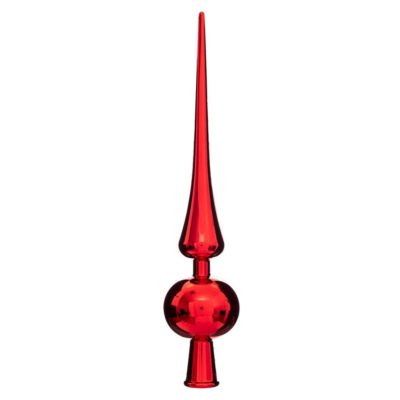 Cimier 1 boule brillant rouge 28cm - feeric lights & christmas