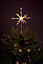 Cimier étoile pour sapin de Noël en 3D LED intégrée blanc chaud l.19,5 x P.16 x H.32 cm