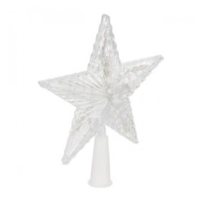 Cimier Sapin Lumineux "étoile" 20cm Blanc Chaud