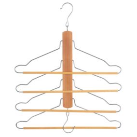 Cintre pour 4 Pantalons ou chemises - Marron
