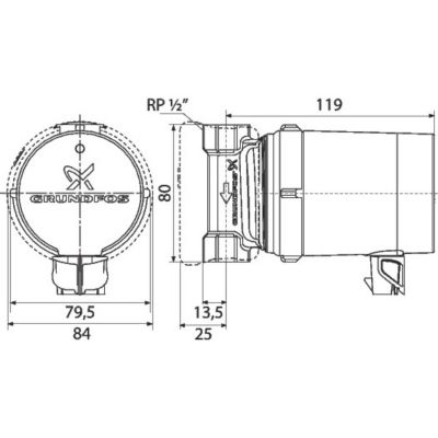 Circulateur Comfort UP - Grundfos - Comfort UP 15-14 B PM