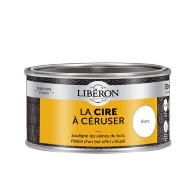 Cire à céruser pour meubles et objet Libéron blanc 250ml