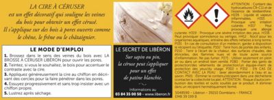 Cire à céruser pour meubles et objet Libéron blanc 250ml