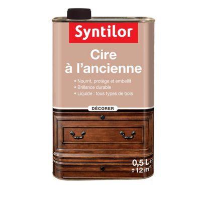 Cire à l'ancienne liquide chêne foncé Syntilor 0.5 L
