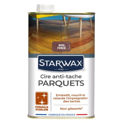 Cire anti-taches Starwax liquide bois foncé 1 L