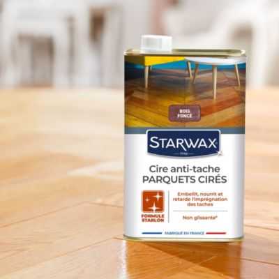 Cire anti-taches Starwax liquide bois foncé 1 L