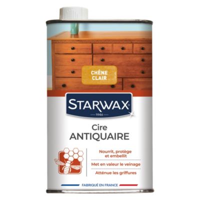 Cire antiquaire liquide bois ciré chêne clair Starwax 500ml