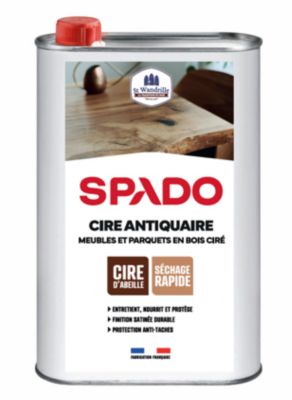 Cire antiquaire liquide meubles et parquets en bois ciré Spado 1L