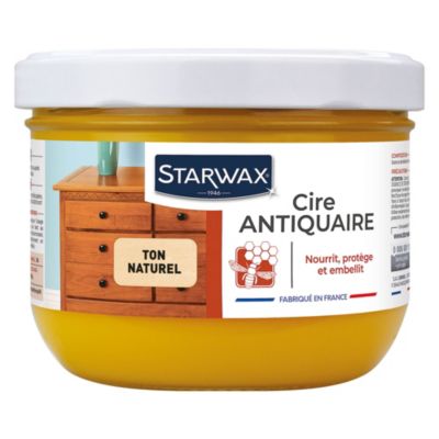 Cire antiquaire pâte bois ciré Starwax 375ml incolore
