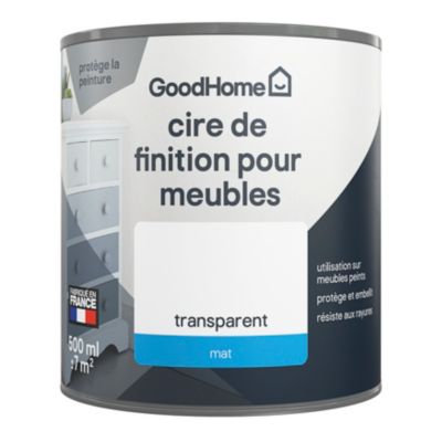 Cire de finition pour meubles incolore mat 0,5L GoodHome