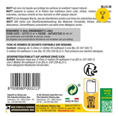 Cire de protection MATT - Bidon1L - FILA