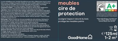 Cire de protection pour meubles GoodHome argent métallique 125ml