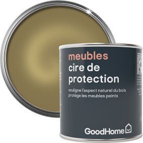 Cire de protection pour meubles GoodHome doré métallique 125ml