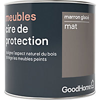 Cire de protection pour meubles GoodHome marron glacé mat 0,5L