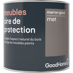 Cire de protection pour meubles GoodHome marron glacé mat 0,5L