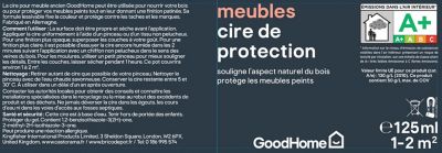 Cire de protection pour meubles GoodHome marron glacé mat 125ml