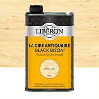 Cire liquide antiquaire black bison pour meubles Libéron chêne clair 500ml