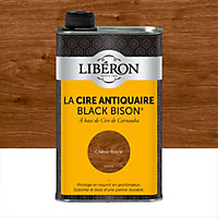 Cire liquide antiquaire black bison pour meubles Libéron chêne foncé 500ml
