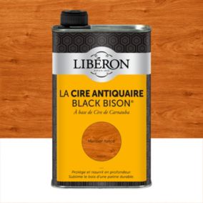 Cire liquide antiquaire black bison pour meubles Libéron merisier foncé 500ml
