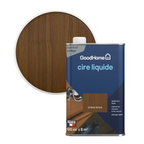Cire liquide GoodHome pour meubles chêne foncé 500ml
