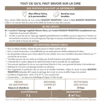 Cire Maison Déco Maison Tradition vignes 1L
