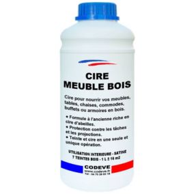 Cire Meubles Bois -  1 L   - Codeve Bois - Chêne foncé