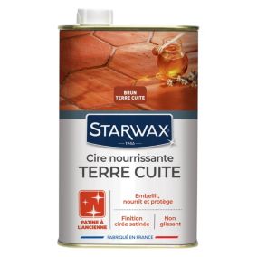 Cire nourrissante tomettes et terres cuites brun terre cuite Starwax 1L